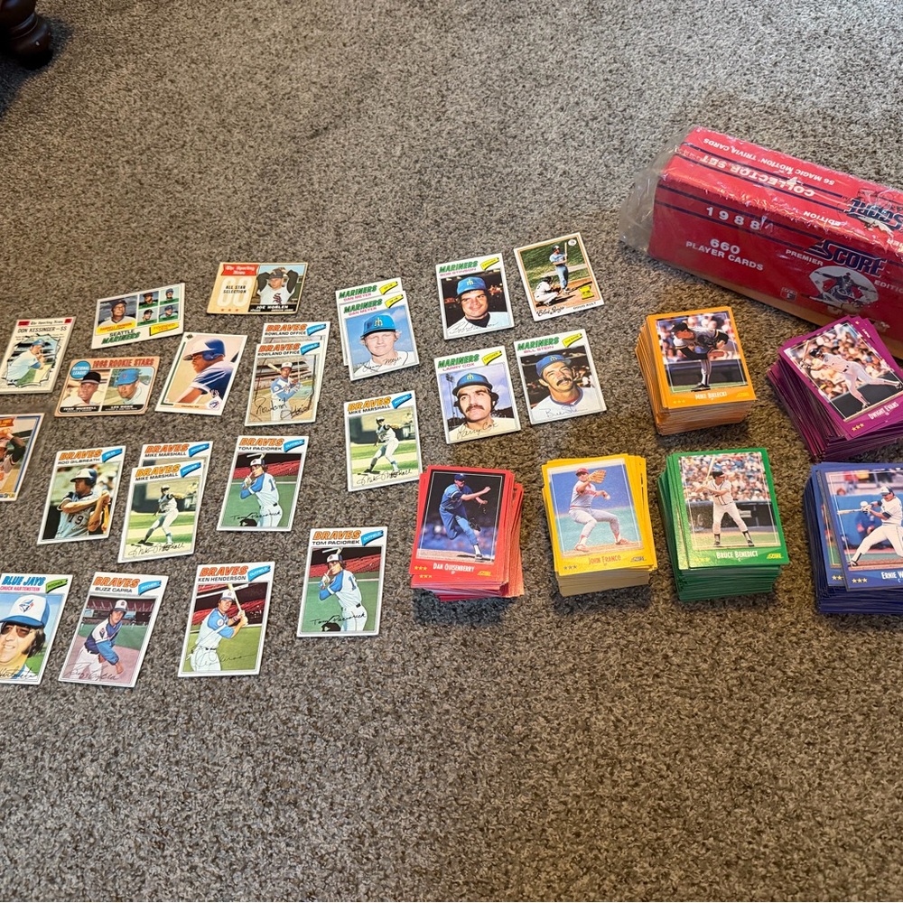 1988 score mlb baseball cards and others